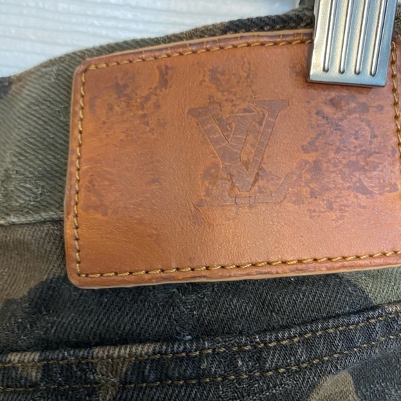 Authentic Louis Vuitton X Supreme jacquard denim  camo pants 5 pockets 32X33 - Picture 4 of 16